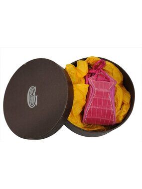 Goyard Coin Pouch Pink Limited Edition Crocodile Leather Wallet Key Card Holder